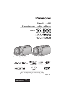 Manuál Panasonic HDC-HS900 Videokamera