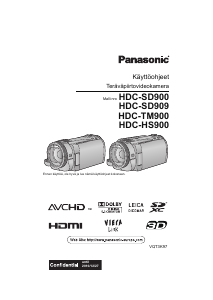 Käyttöohje Panasonic HDC-HS900EG Kameranauhuri