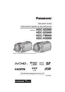 Manuale Panasonic HDC-HS900EG Videocamera