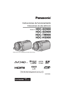 Manual de uso Panasonic HDC-HS900EG Videocámara