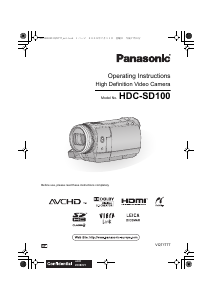 Manual Panasonic HDC-SD100 Camcorder