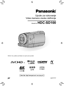 Priručnik Panasonic HDC-SD100 Videokamera