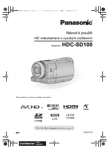 Manuál Panasonic HDC-SD100 Videokamera