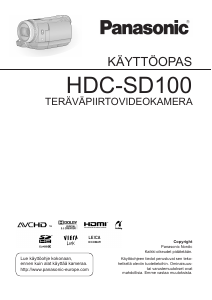 Käyttöohje Panasonic HDC-SD100 Kameranauhuri