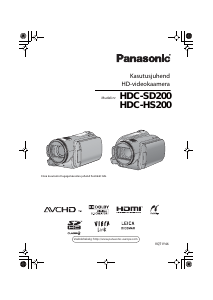 Kasutusjuhend Panasonic HDC-SD200 Videokaamera