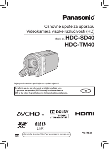 Priručnik Panasonic HDC-SD40 Videokamera