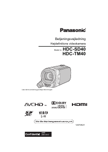 Brugsanvisning Panasonic HDC-SD40 Videokamera