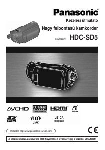 Használati útmutató Panasonic HDC-SD5 Videokamera