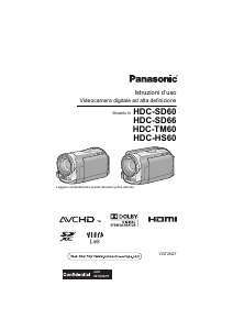 Manuale Panasonic HDC-SD66 Videocamera