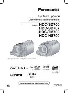 Priručnik Panasonic HDC-SD700 Videokamera