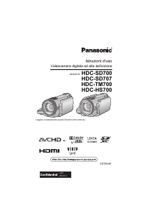 Manuale Panasonic HDC-SD707 Videocamera
