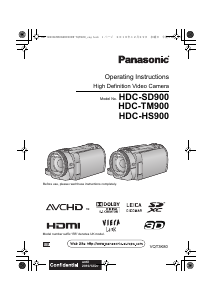 Manual Panasonic HDC-SD90 Camcorder