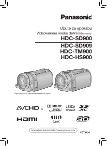 Priručnik Panasonic HDC-SD900 Videokamera