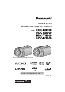 Manuál Panasonic HDC-SD900 Videokamera