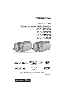 Manuale Panasonic HDC-SD900EG Videocamera