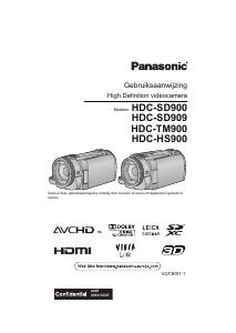 Handleiding Panasonic HDC-SD909EG Camcorder