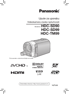 Priručnik Panasonic HDC-SD99 Videokamera