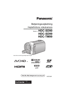 Brugsanvisning Panasonic HDC-SD99 Videokamera