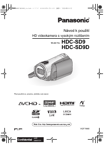 Manuál Panasonic HDC-SD9D Videokamera