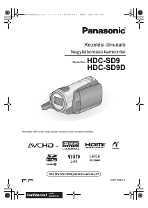 Használati útmutató Panasonic HDC-SD9D Videokamera