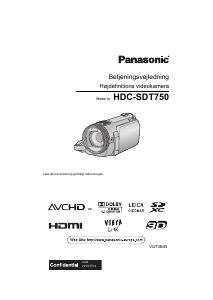 Brugsanvisning Panasonic HDC-SDT750 Videokamera