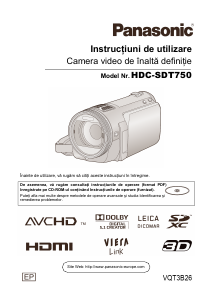 Manual Panasonic HDC-SDT750EB Cameră video