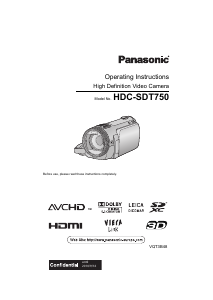 Handleiding Panasonic HDC-SDT750EP Camcorder