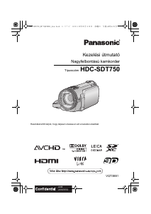 Használati útmutató Panasonic HDC-SDT750EP Videokamera