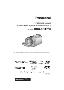 Instrukcja Panasonic HDC-SDT750EP Kamera
