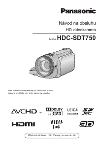 Návod Panasonic HDC-SDT750EP Videokamera