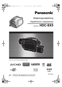 Brugsanvisning Panasonic HDC-SX5 Videokamera