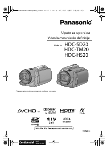 Priručnik Panasonic HDC-TM20 Videokamera