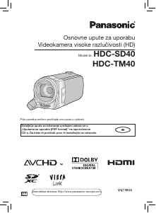 Priručnik Panasonic HDC-TM40 Videokamera