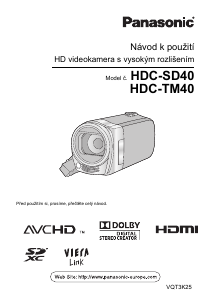 Manuál Panasonic HDC-TM40 Videokamera