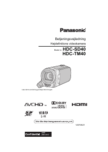 Brugsanvisning Panasonic HDC-TM40 Videokamera