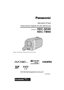 Manuale Panasonic HDC-TM40EG Videocamera