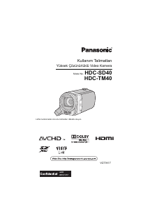 Kullanım kılavuzu Panasonic HDC-TM40EG Kaydedici kamera