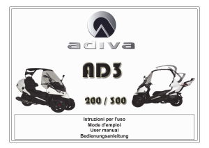 Manuale Adiva AD3 200 Scooter