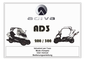 Mode d’emploi Adiva AD3 300 Scooter