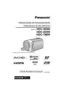 Manual de uso Panasonic HDC-TM99EC Videocámara