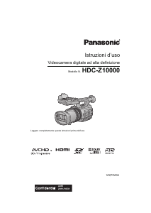 Manuale Panasonic HDC-Z10000 Videocamera