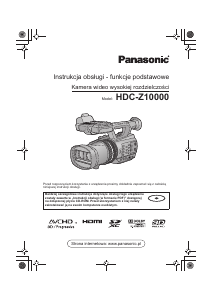 Instrukcja Panasonic HDC-Z10000 Kamera