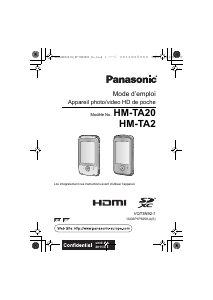 Mode d’emploi Panasonic HM-TA20 Caméscope