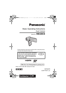 Manual Panasonic HX-DC3 Camcorder