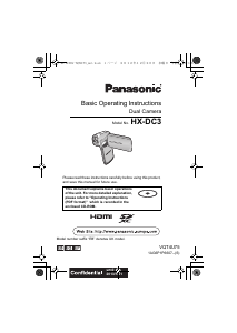 Manual Panasonic HX-DC3EB Camcorder