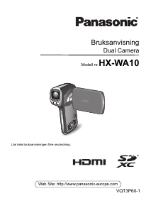 Bruksanvisning Panasonic HX-WA10 Videokamera