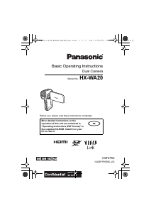 Handleiding Panasonic HX-WA20EG Camcorder
