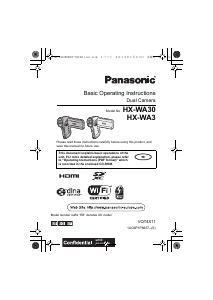 Manual Panasonic HX-WA3 Camcorder