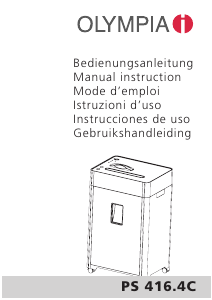 Manuale Olympia PS 406.2 CCD Distruggidocumenti