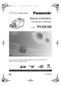 Mode d’emploi Panasonic PV-GS180 Caméscope